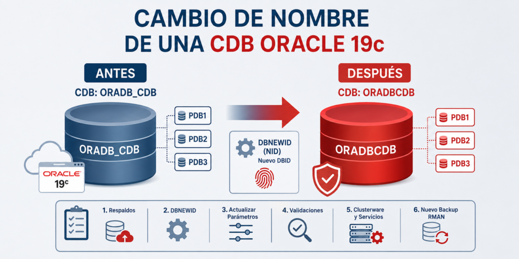 Cambio de nombre de una CDB Oracle