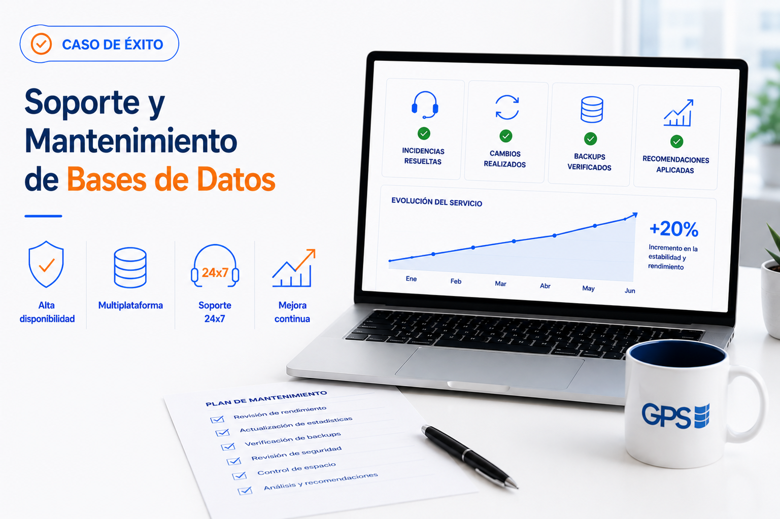 Caso de éxito de soporte y mantenimiento de bases de datos