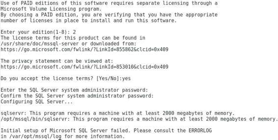 instalación sql server - Requisitos mínimos