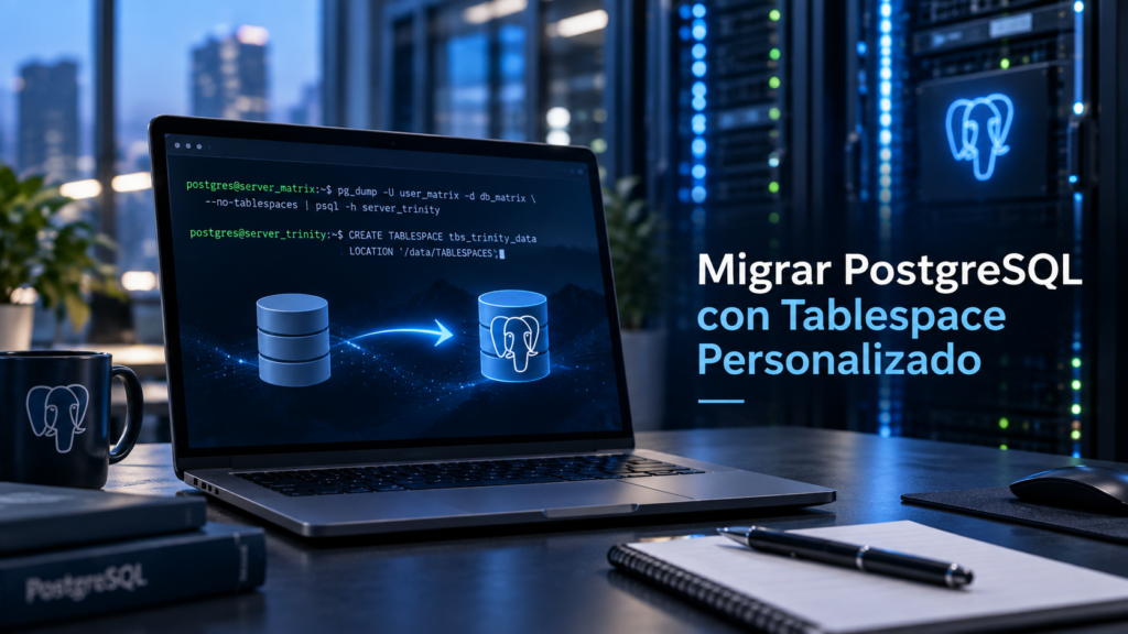 Cómo migrar y configurar una Base de Datos PostgreSQL con Tablespace Personalizado